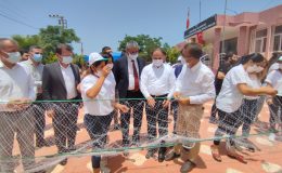 Samandağ’da balıkçı kadınlara ağ örme kursu