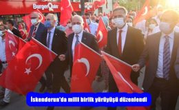 İskenderun’da milli birlik yürüyüşü düzenlendi