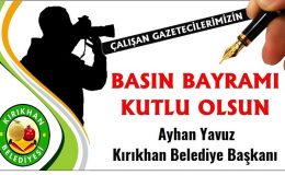 Yavuz: 24 Temmuz Gazeteciler ve Basın Bayramı kutlu olsun