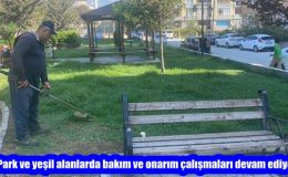 Park ve yeşil alanlarda bakım ve onarım çalışmaları devam ediyor