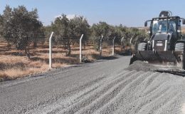 Antakya’da yol yapım çalışmaları sürüyor