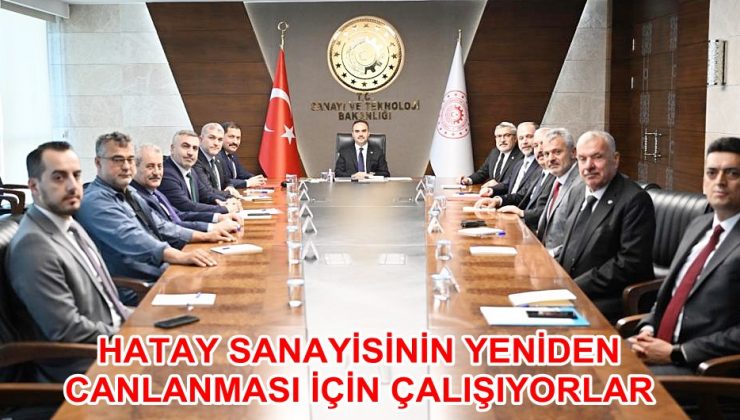 HATAY SANAYİSİNİN YENİDEN CANLANMASI İÇİN ÇALIŞIYORLAR