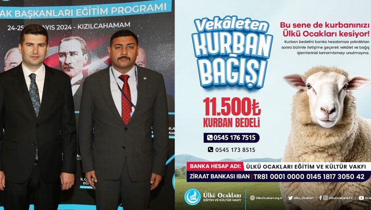 KURBANINIZI BU SENE DE ÜLKÜ OCAKLARI KESİYOR