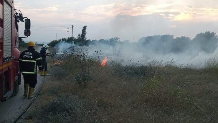 ERZİN’DE DOĞAL GAZ BORUSU ÜZERİNDEKİ OTLUK ALANDA YANGIN ÇIKTI 