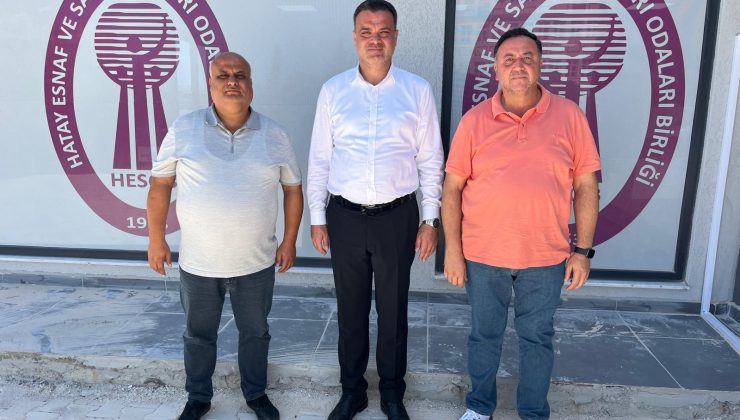 GAZETECİLER YILMAZ VE OTUZBİR’DEN HESOB’A TEBRİK ZİYARETİ