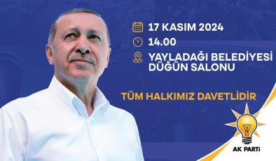 BAŞKAN YALÇIN’DAN AK PARTİ İLÇE KONGRESİNE DAVET