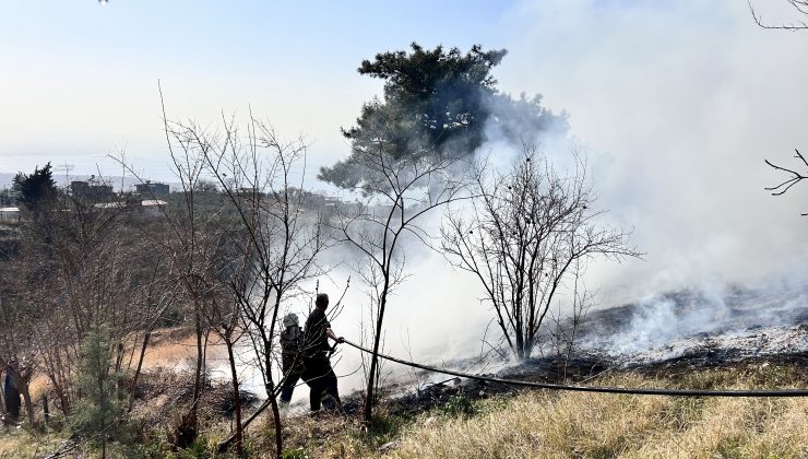 İSKENDERUN’DA BAHÇE YANGINI