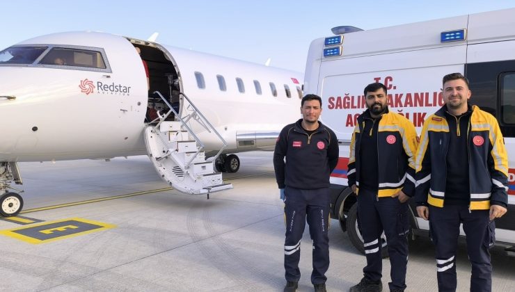 HATAY’DA AMBULANS UÇAKLA İKİ HASTANIN NAKLİ GERÇEKLEŞTİRİLDİ