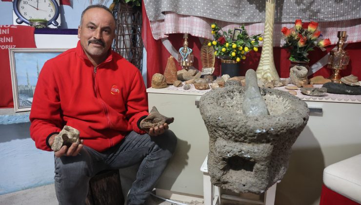 DAĞLARI KARIŞ KARIŞ GEZEN ÇOBAN, 8 YILDIR HOŞUNA GİDEN HER TAŞI EVİNE GETİRİYOR  