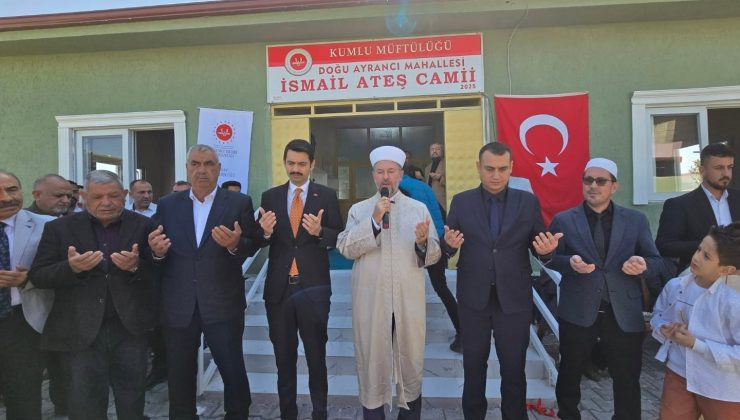 KUMLU’DA İSMAİL ATEŞ CAMİİ İBADETE AÇILDI