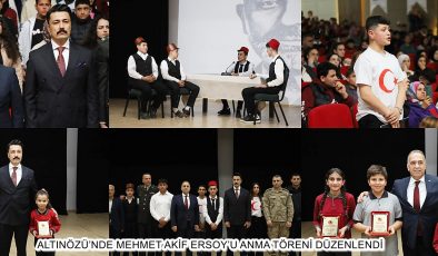 ALTINÖZÜ’NDE MEHMET AKİF ERSOY’U ANMA TÖRENİ DÜZENLENDİ 