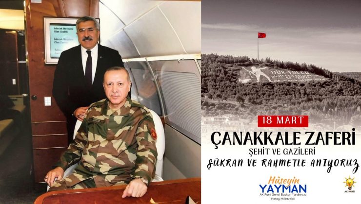 YAYMAN’DAN ÇANAKKALE ZAFERİ MESAJI: “ÇANAKKALE GEÇİLMEZ”